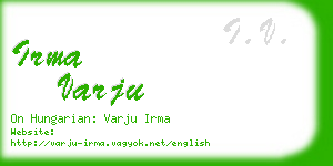 irma varju business card